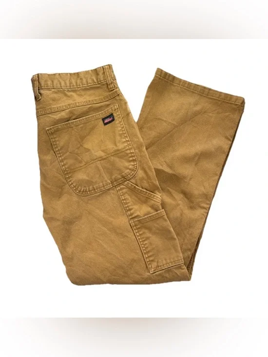 Dickies Carpenter Pants Men's 32 x 32 Brown Tan Workwear Y2K Baggy Utility VTG - Picture 1 of 5